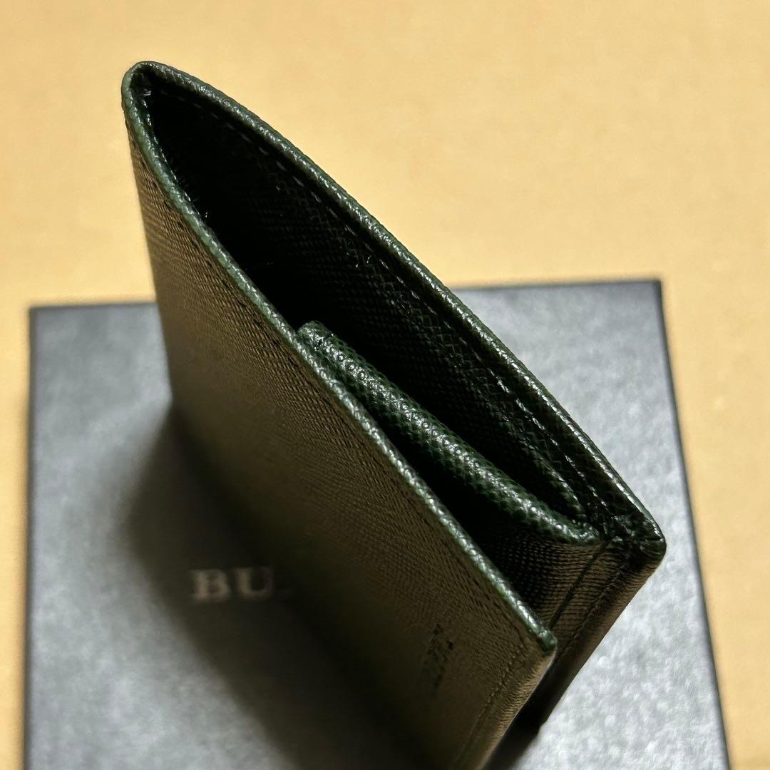 未使用 BURBERRY レザー ケース 小銭入れ グリーン