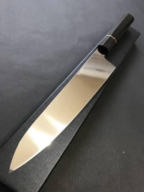 本焼V金10号和牛刀240mm 黒檀八角柄