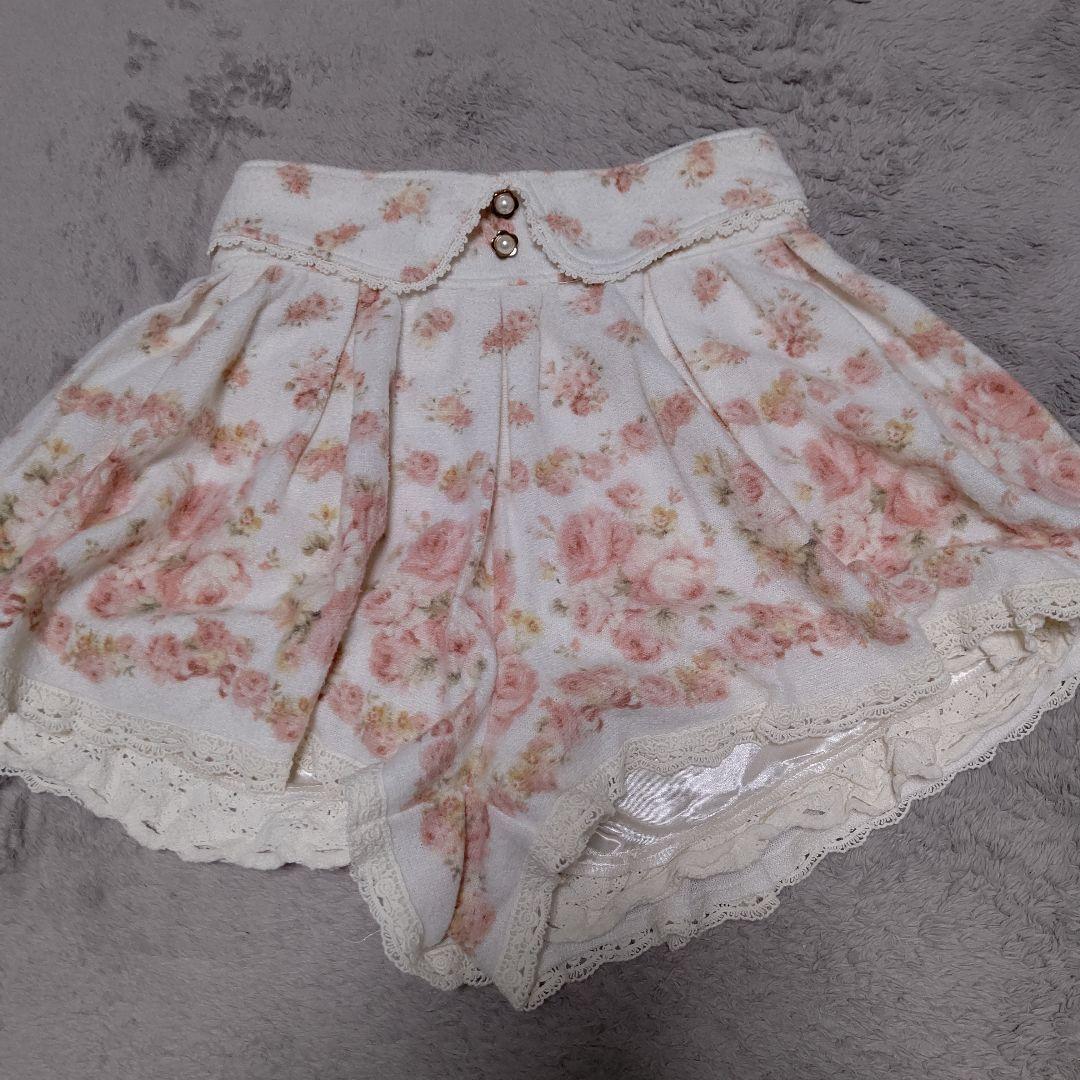 LIZ LISA 花柄 スカパン セットアップ ロリカワ 姫系 起毛