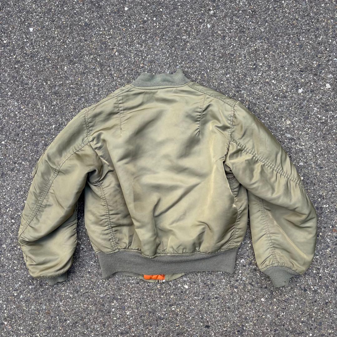 ALPHA 90s USA製米軍MA-1フライト ジャケット Sサイズ　3本線