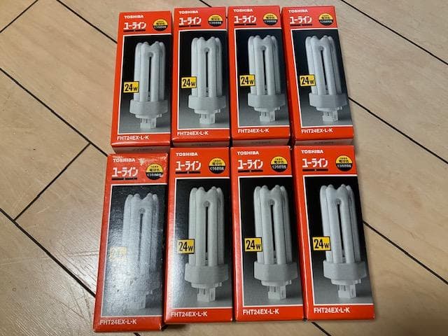 東芝コンパクト型蛍光ランプFHT24EX-L-K(8本)