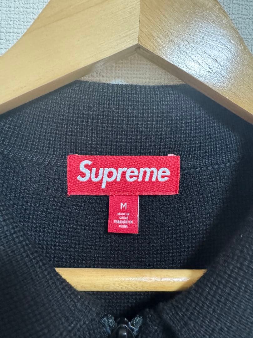 Supreme ジップアップ カーディガン M 黒