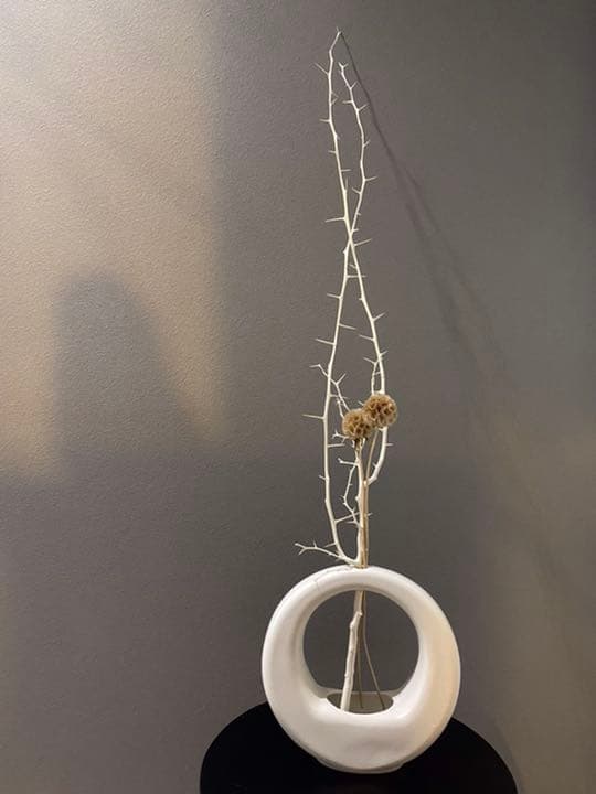 アンティーク ビンテージ 花瓶 陶器 一輪挿し 月 フラワーベース