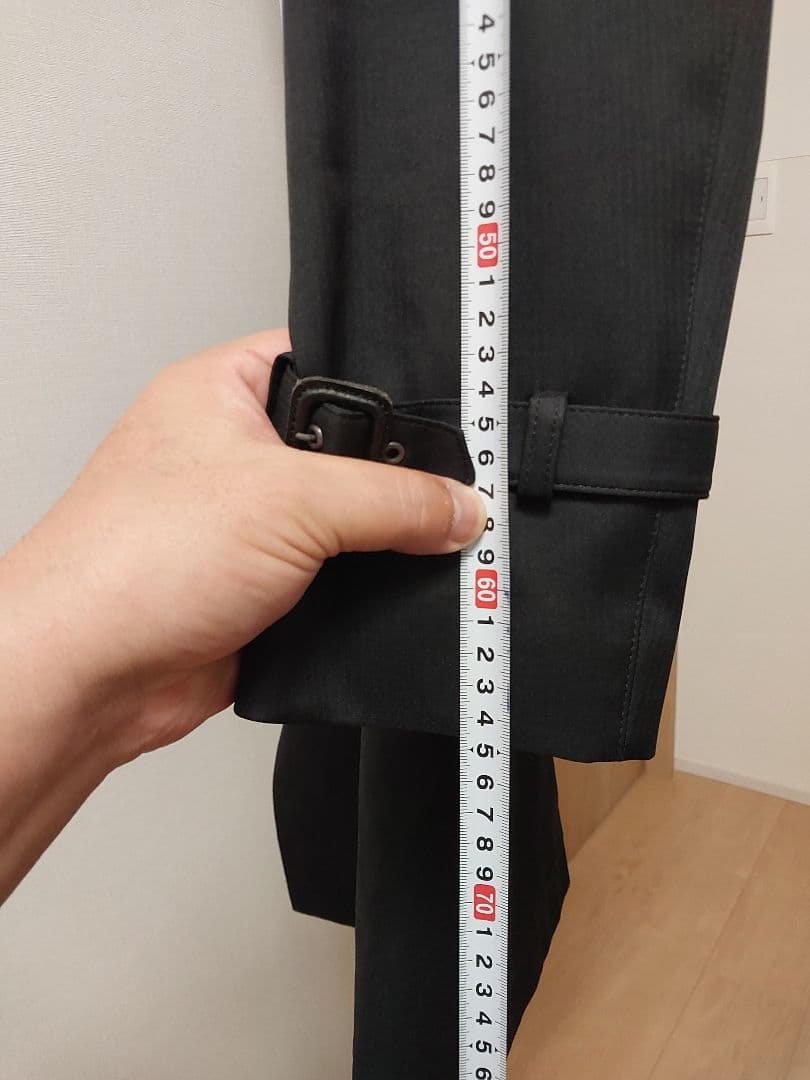 美品　EDIFICE　エディフィス　ブラック トレンチコートロング黒