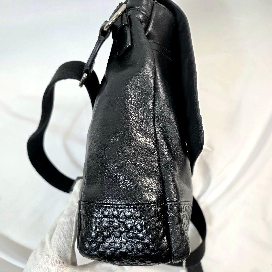 美品 コーチ メッセンジャー ショルダー レザー F74386