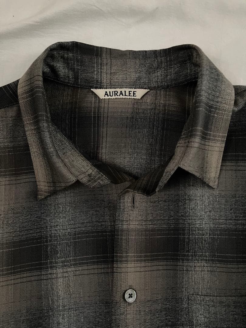 トップス auralee Super Light Wool Check Shirt