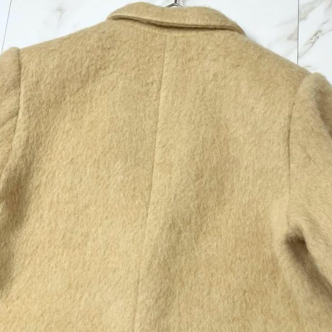 【新品タグ付き 24aw】エミ シャギーテーラードジャケットコート ベージュ 1