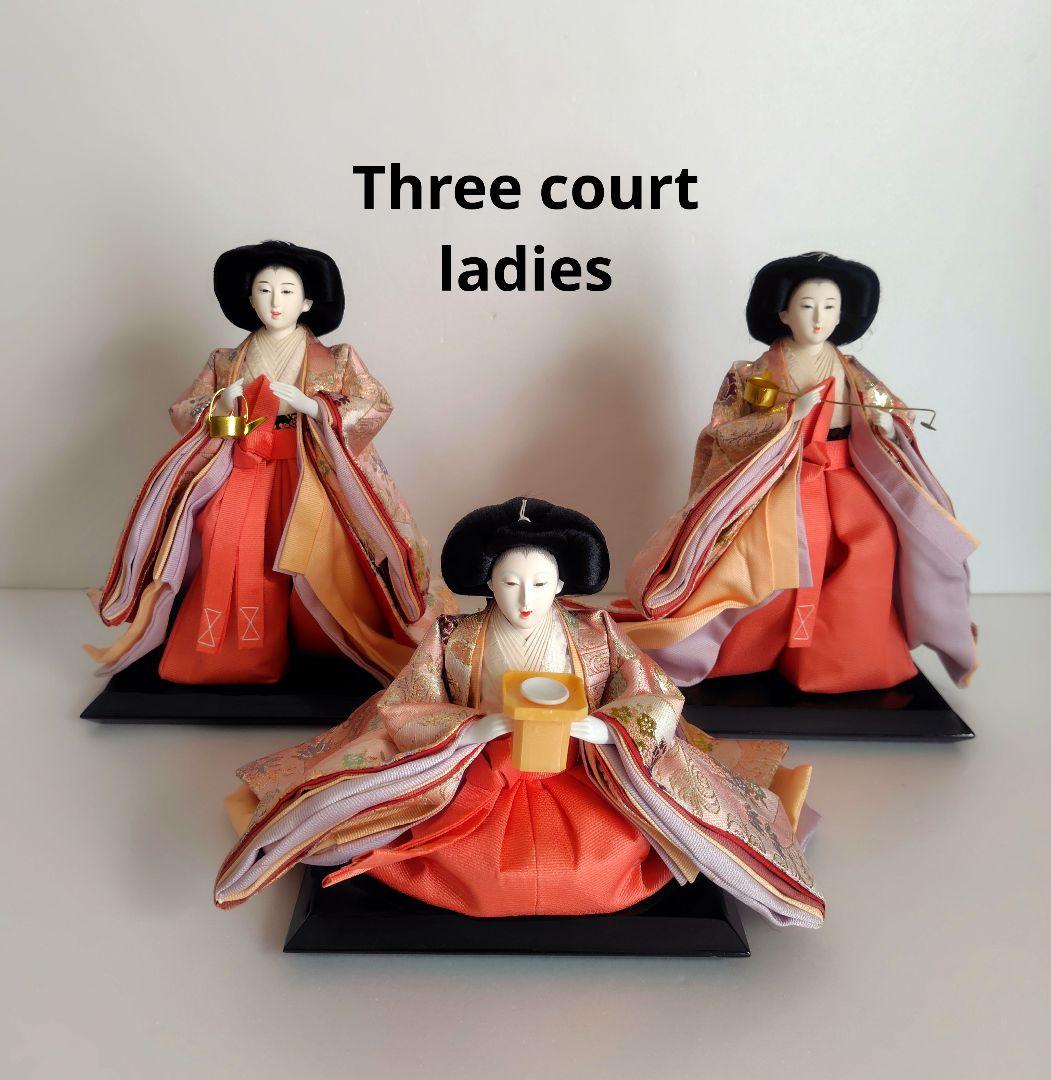 雛人形『三人官女』日本人形　美品　高さ約26cm