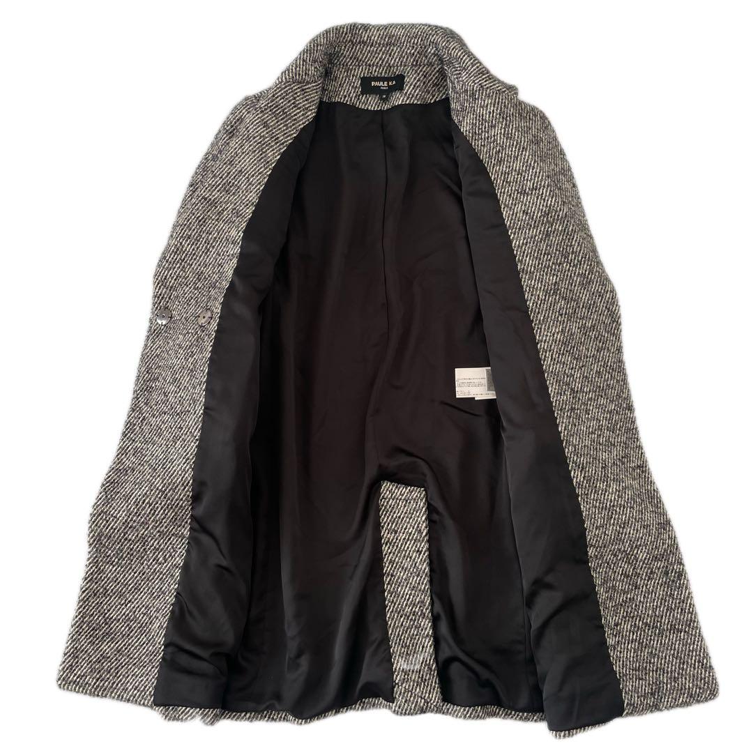 PAULE KA ポールカ ヘリンボーンモヘヤウールチェスターコート