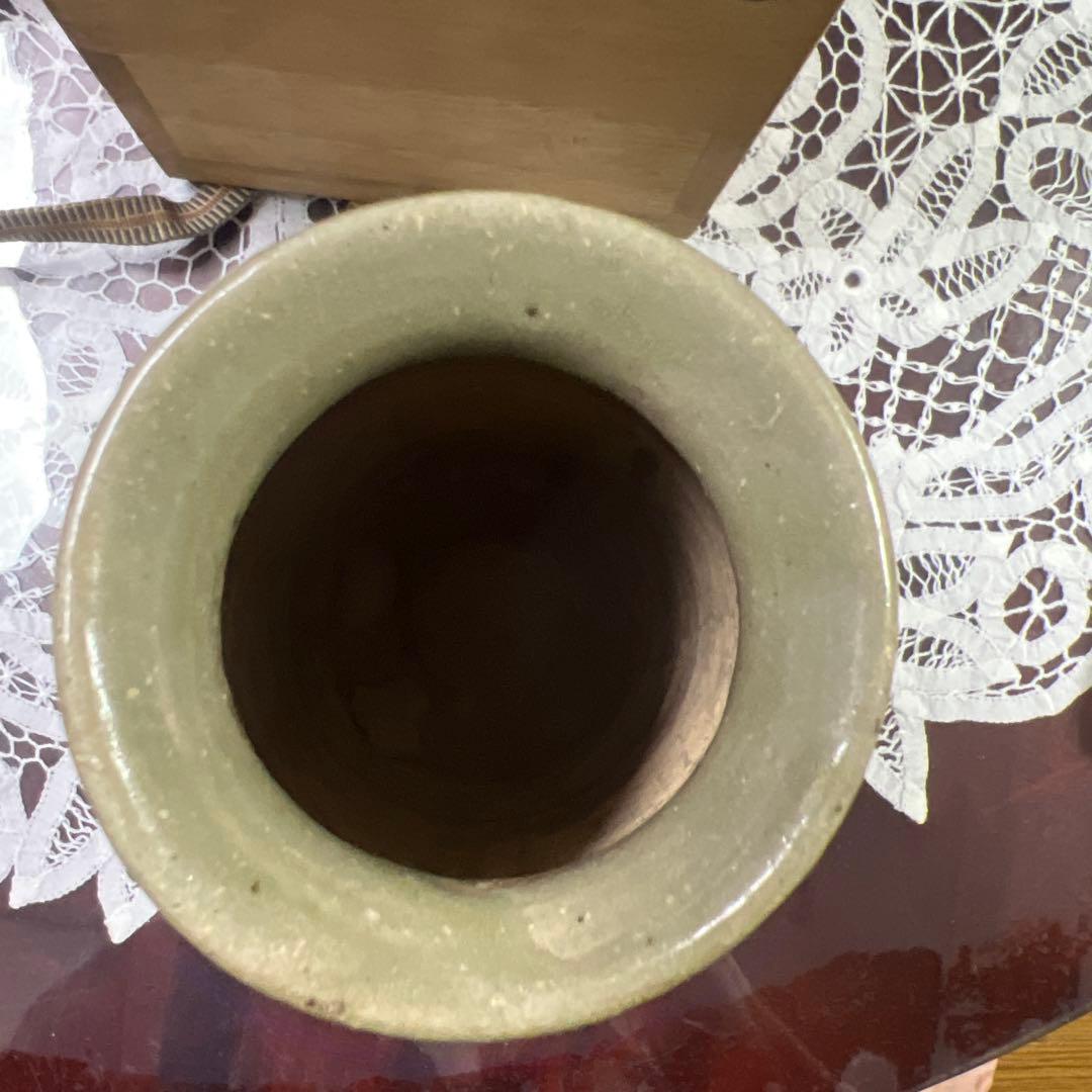 高麗青磁花瓶　約20cm ビンテージ