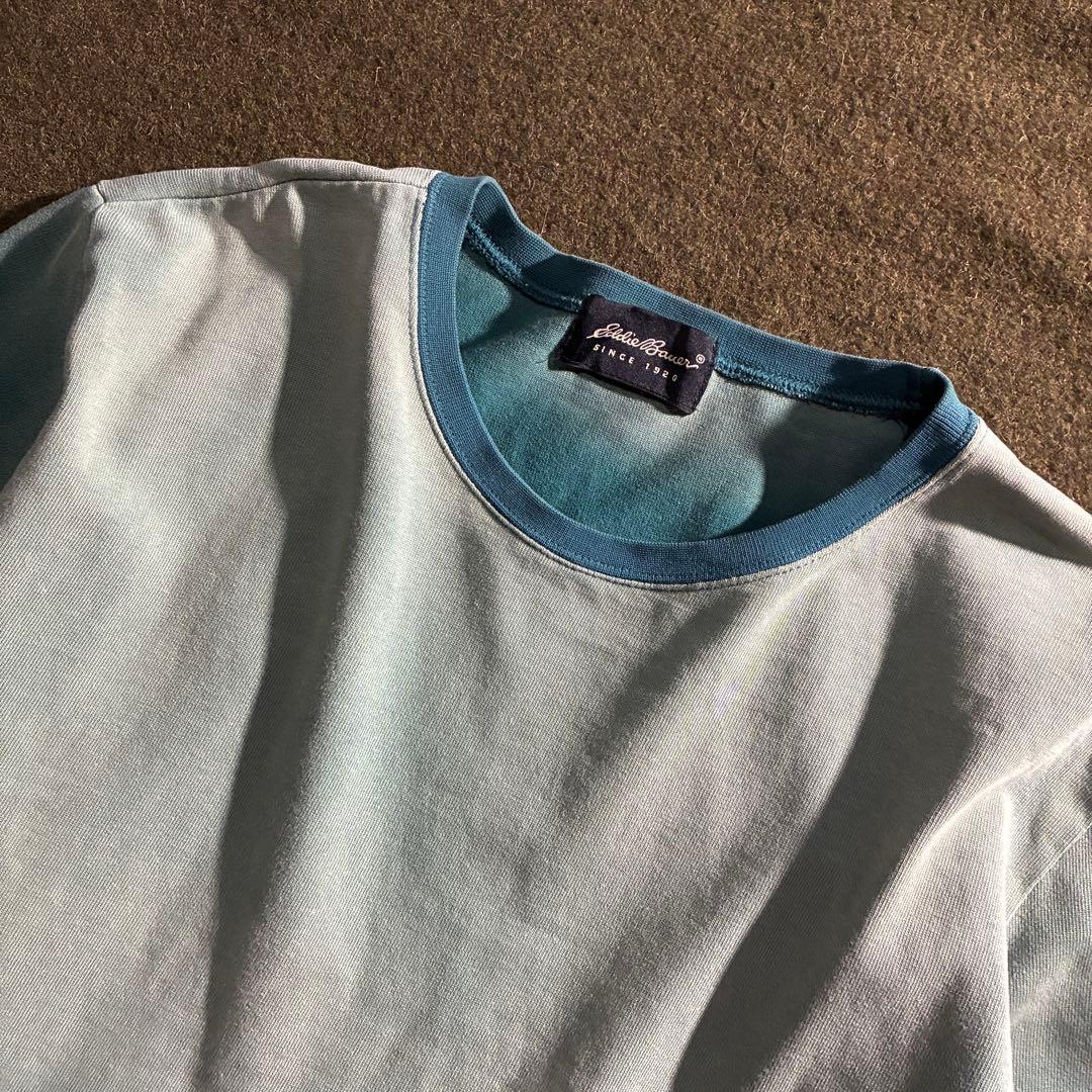 90s Eddie Bauer サンフェード　サーマル　ロングTシャツ