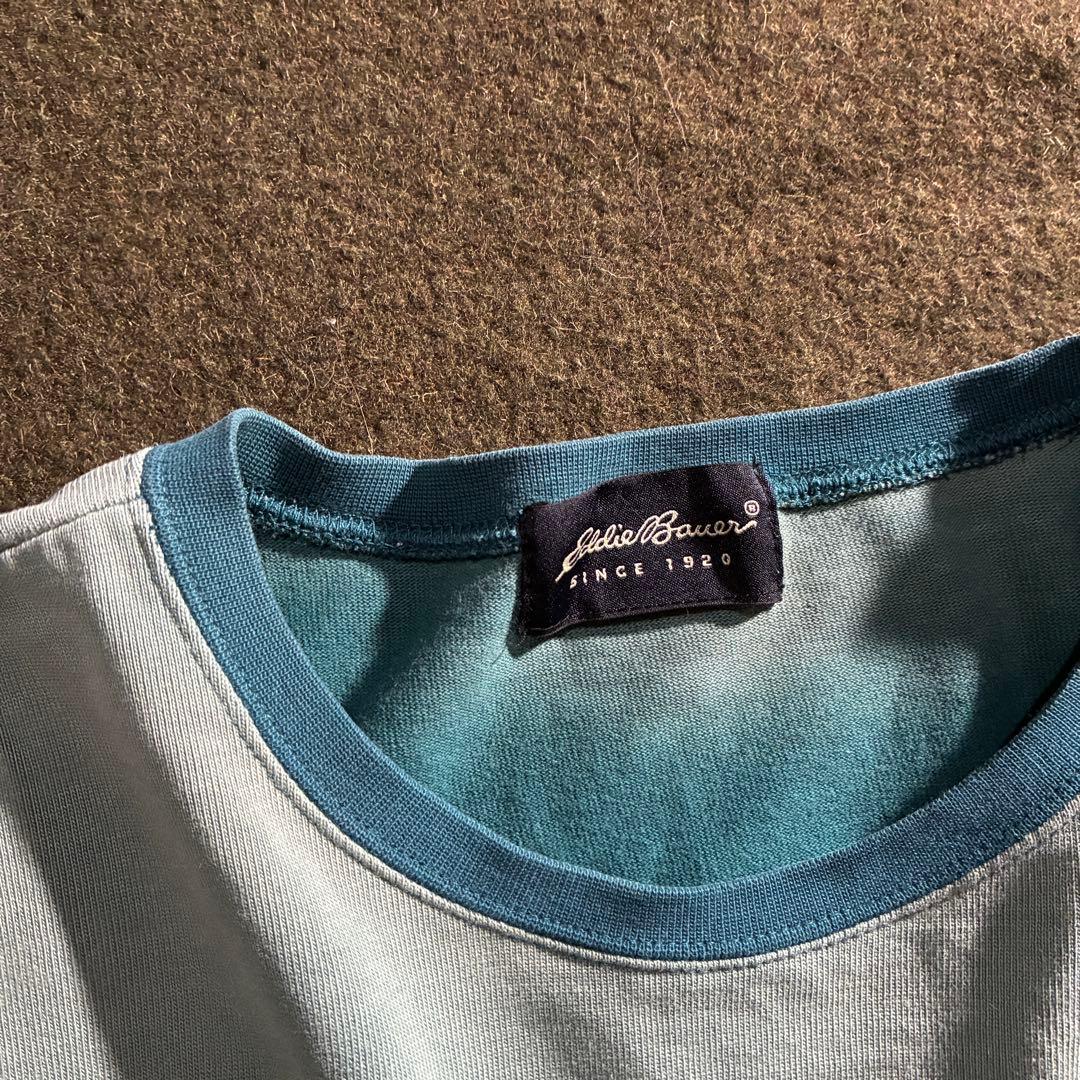 90s Eddie Bauer サンフェード　サーマル　ロングTシャツ