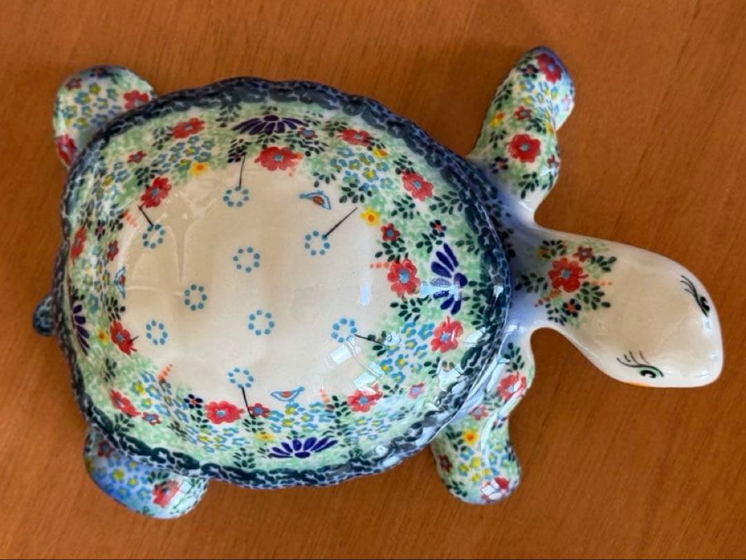 ポーランド陶器　ガリア社　カメの小物入れ