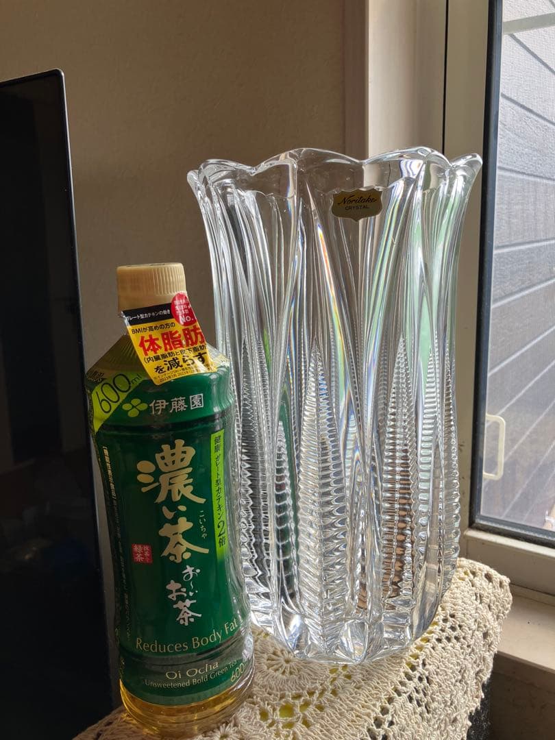 ★お値下げ♪美品【Noritake】ノリタケ★クリスタル＊花瓶★クリアカット★