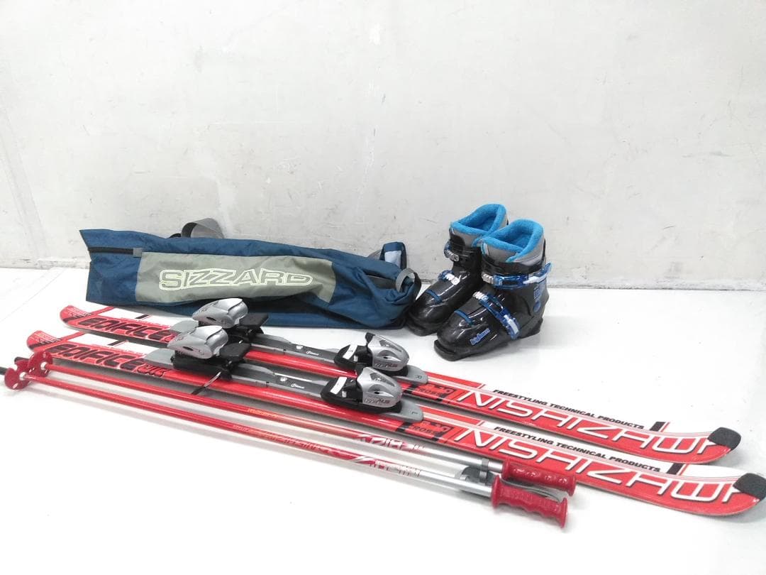 ジュニアスキー4点セット ニシザワ 130cm BIGHORN 22.0cm