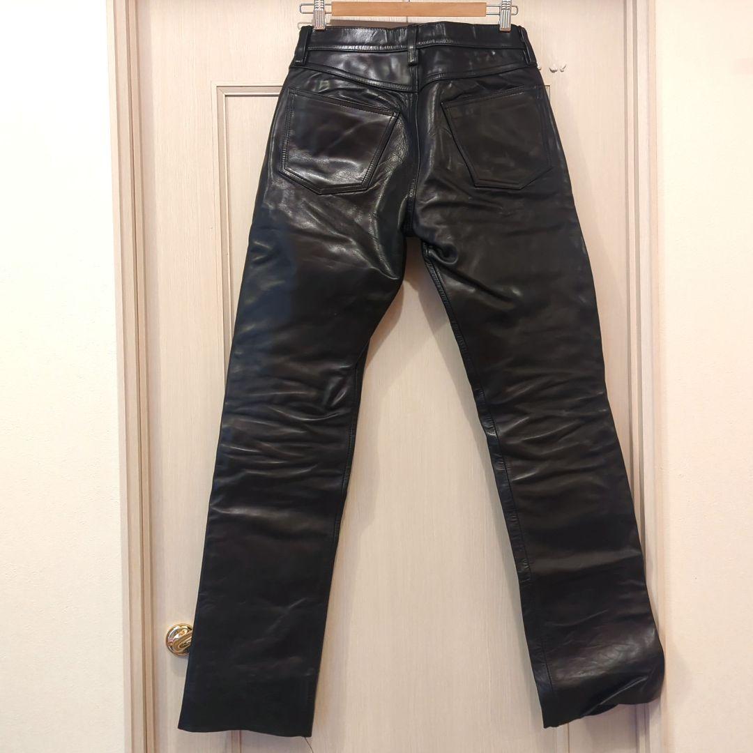 JOHNBULL HIDE-STUFF 馬革パンツ 黒 30 ロック系 バイク系