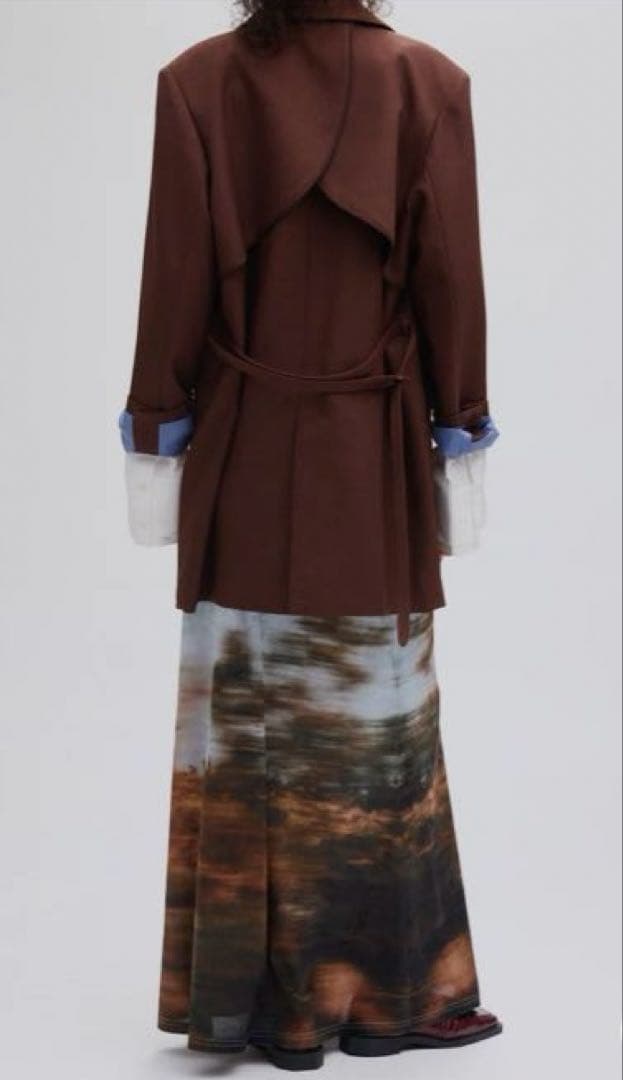 新品＊未使用＊タグ付＊UND LANDSCAPE PRINTSLIT SKIRT