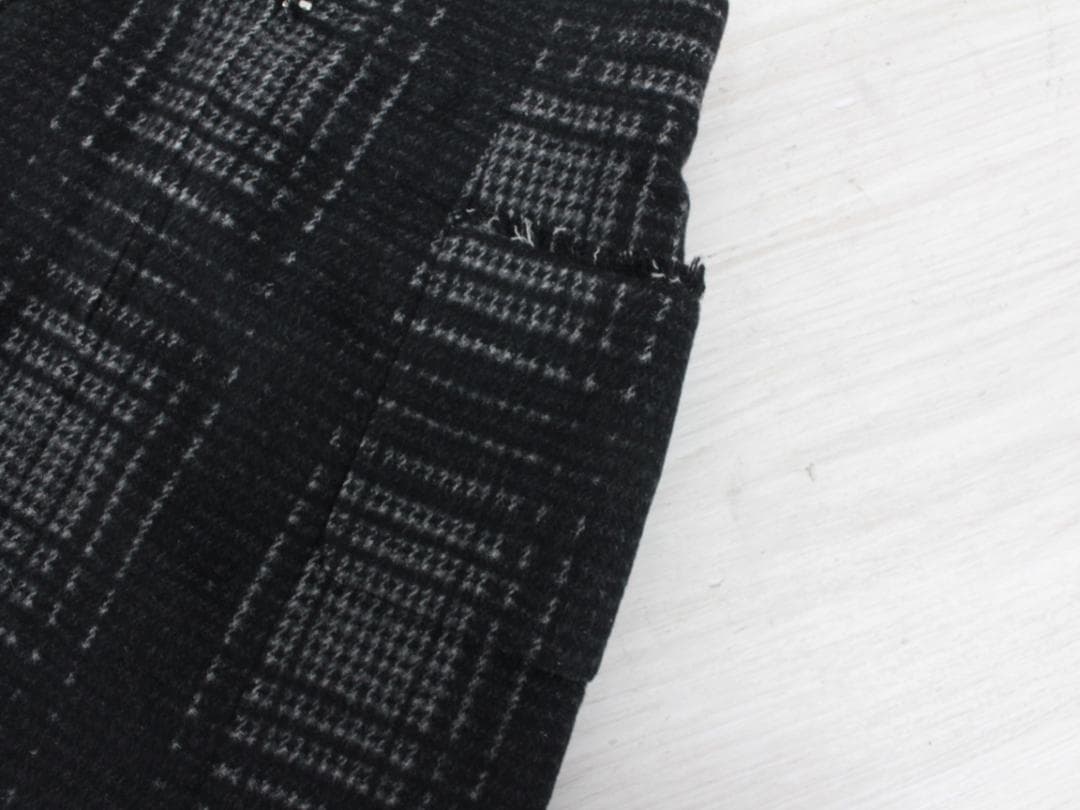 ▲美品 CHANEL/シャネル ツイード タイトスカート チェック Wファスナー