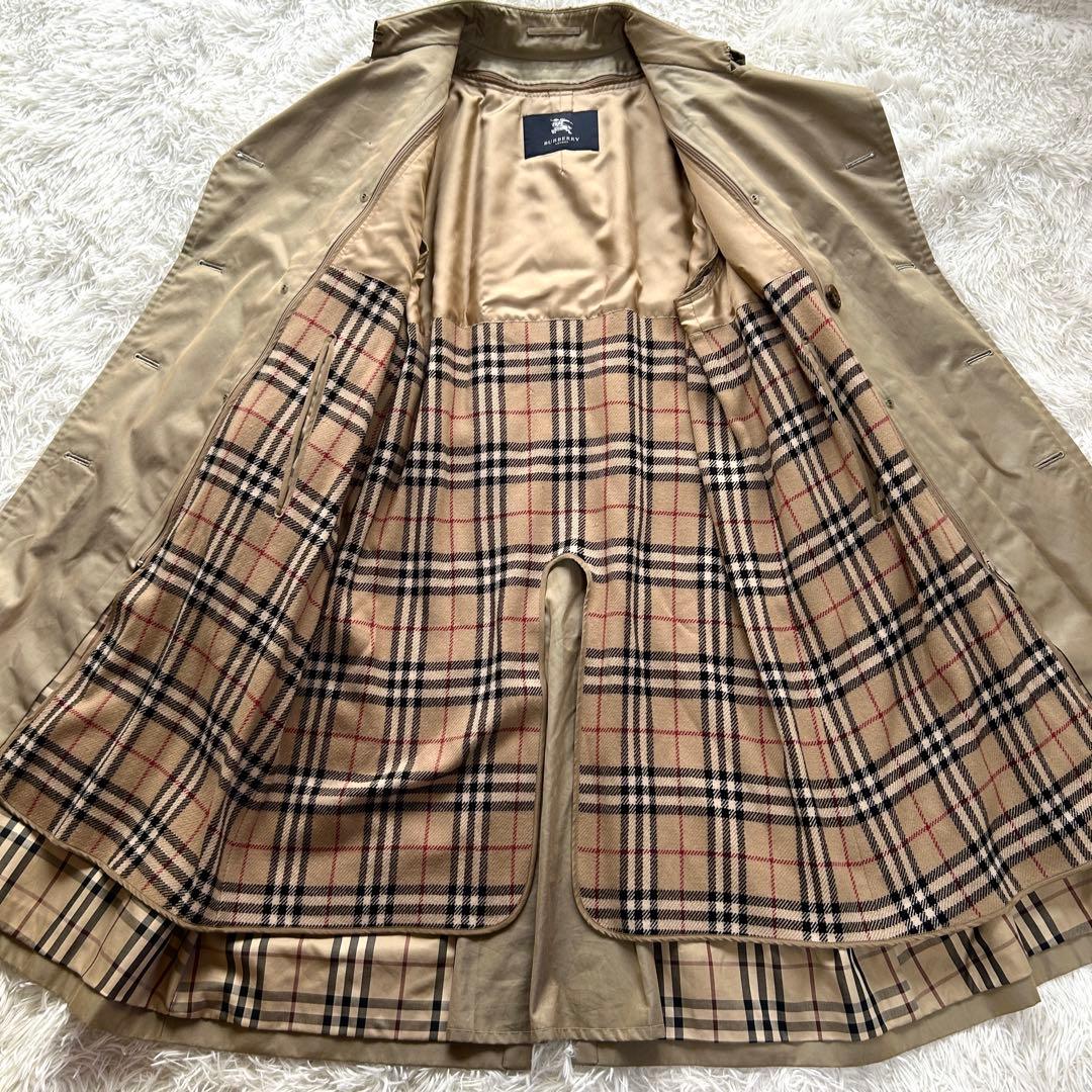 【美品】バーバリーロンドン　トレンチコート　カシミヤライナー　ベージュ　M相当