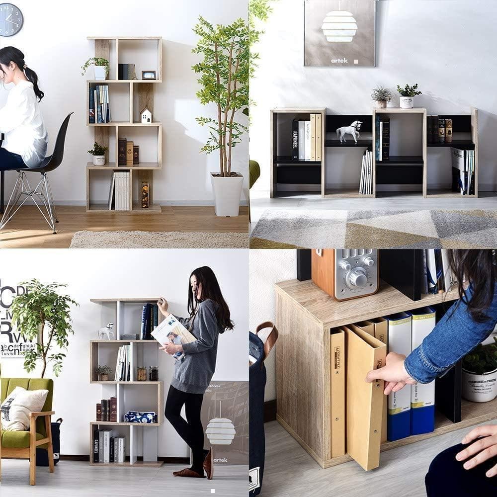 【M2234-101-70】ジグザグオープンラック 薄型ディスプレイ棚