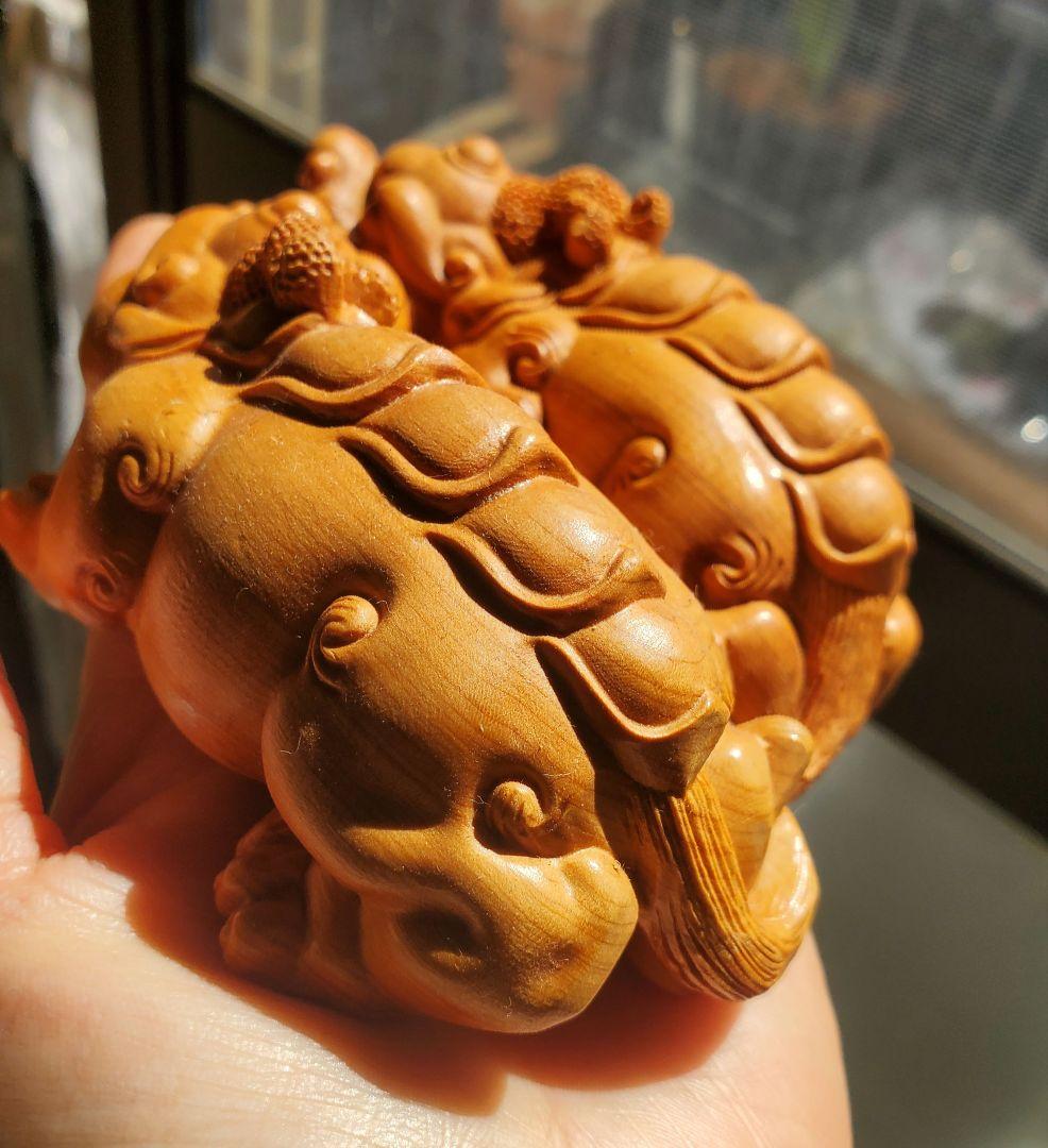 崖柏木 貔貅ちゃん親ペア