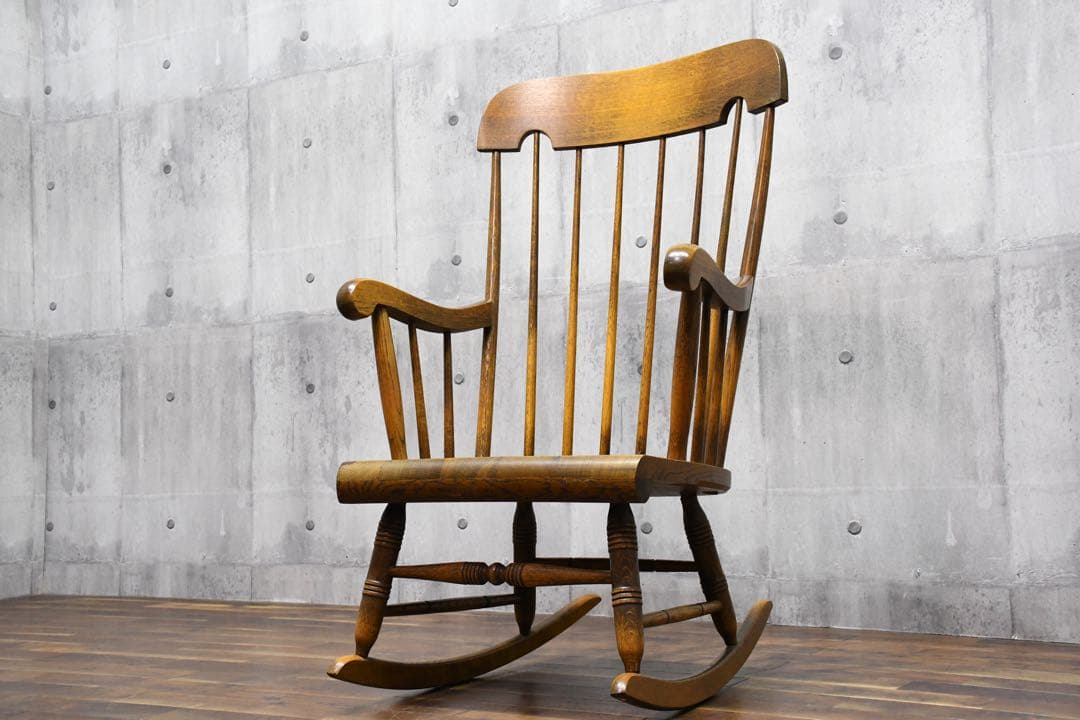 CCC38 ヴィンテージ 飛騨産業 ロッキングチェア オーク無垢材 揺り椅子