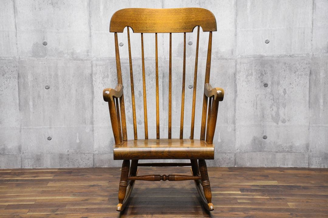CCC38 ヴィンテージ 飛騨産業 ロッキングチェア オーク無垢材 揺り椅子