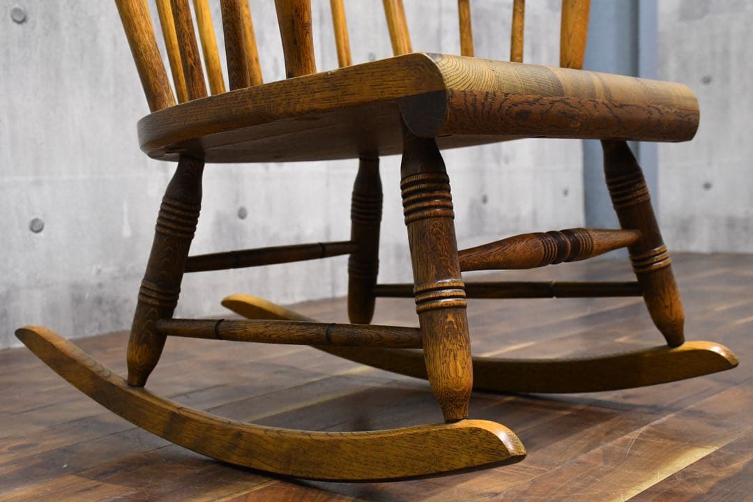 CCC38 ヴィンテージ 飛騨産業 ロッキングチェア オーク無垢材 揺り椅子