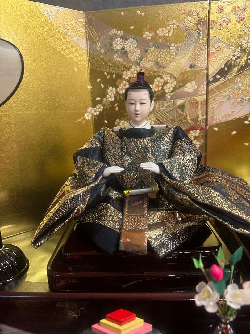 高級 七段飾り 雛人形セット 本仕立て衣装 金屏風付き 新品未使用 展示品