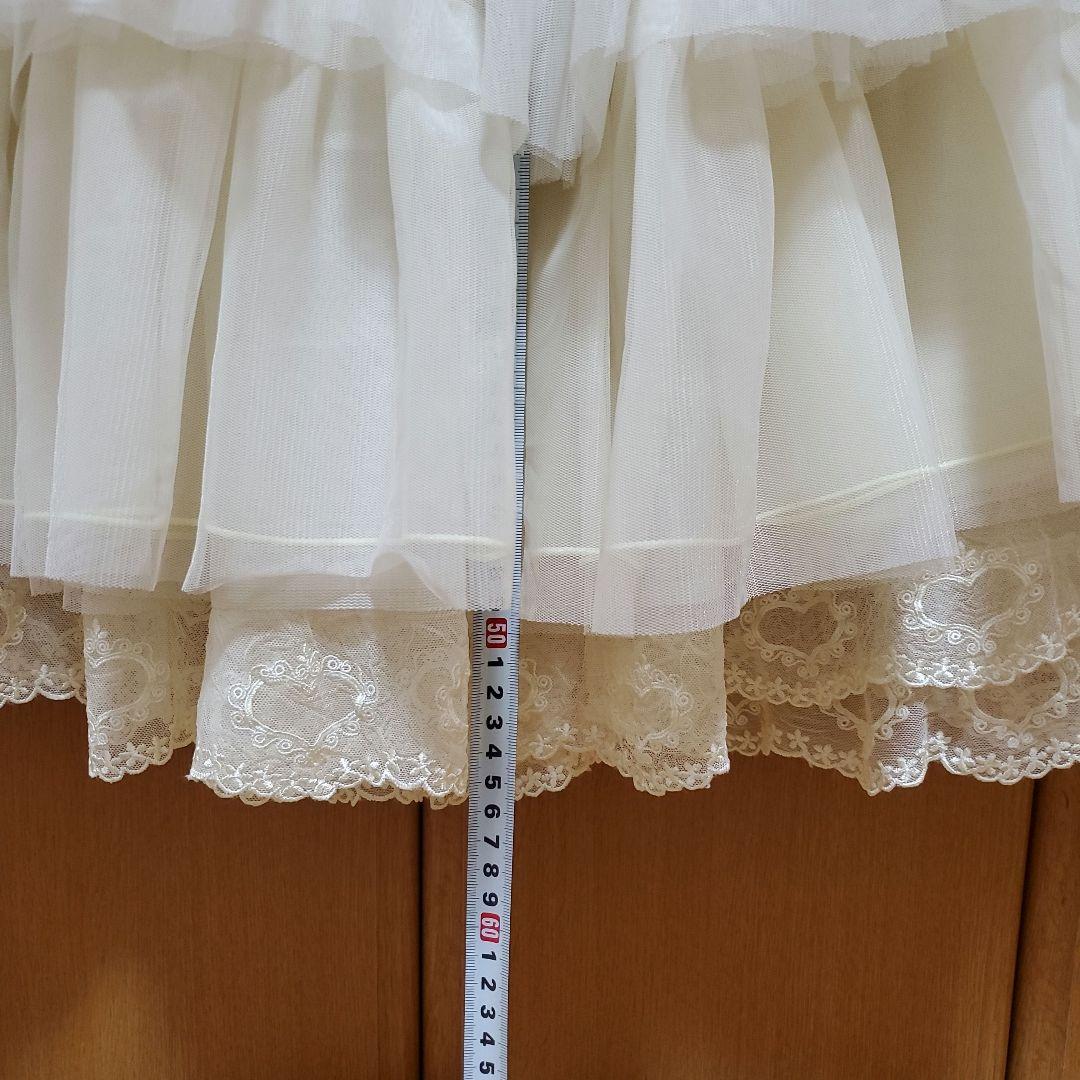 axes femme kawaii スカート パニエ 白(キナリ)