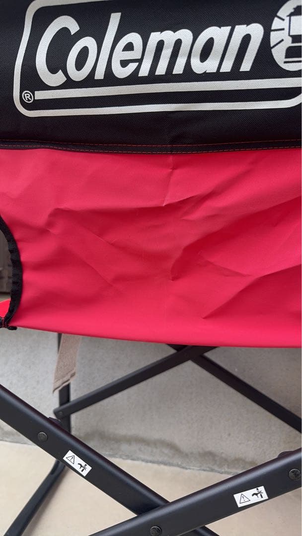 【★限定価格★】Colemanサイドテーブル付デッキチェアST(レッド)2脚