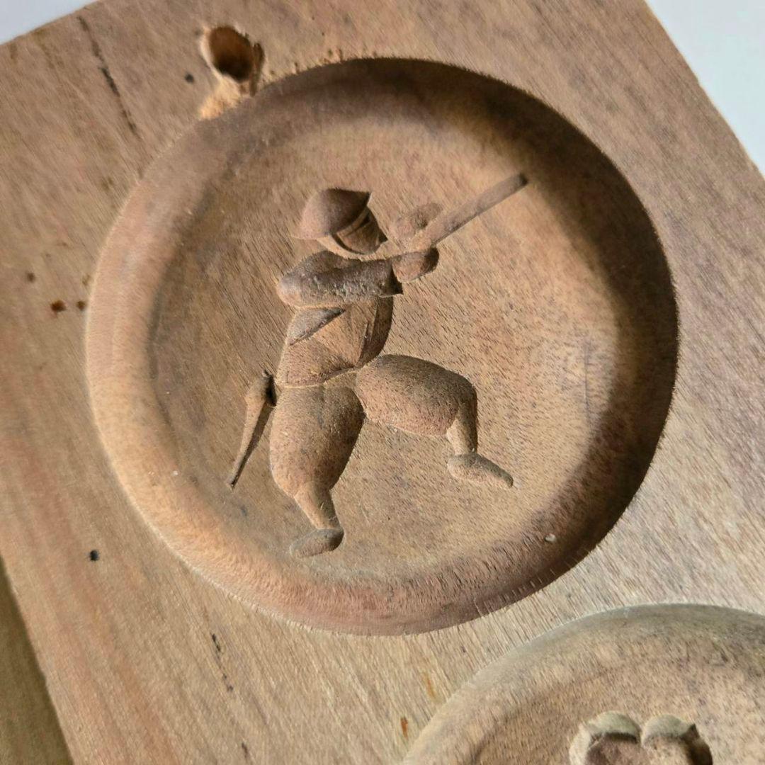 M-1309 戦前の菓子型　珍品　古い菓子型　木型