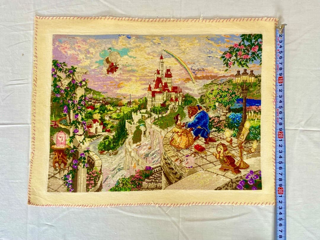 Thomas kinkadeディズニー クロスステッチ 完成品美女と野獣