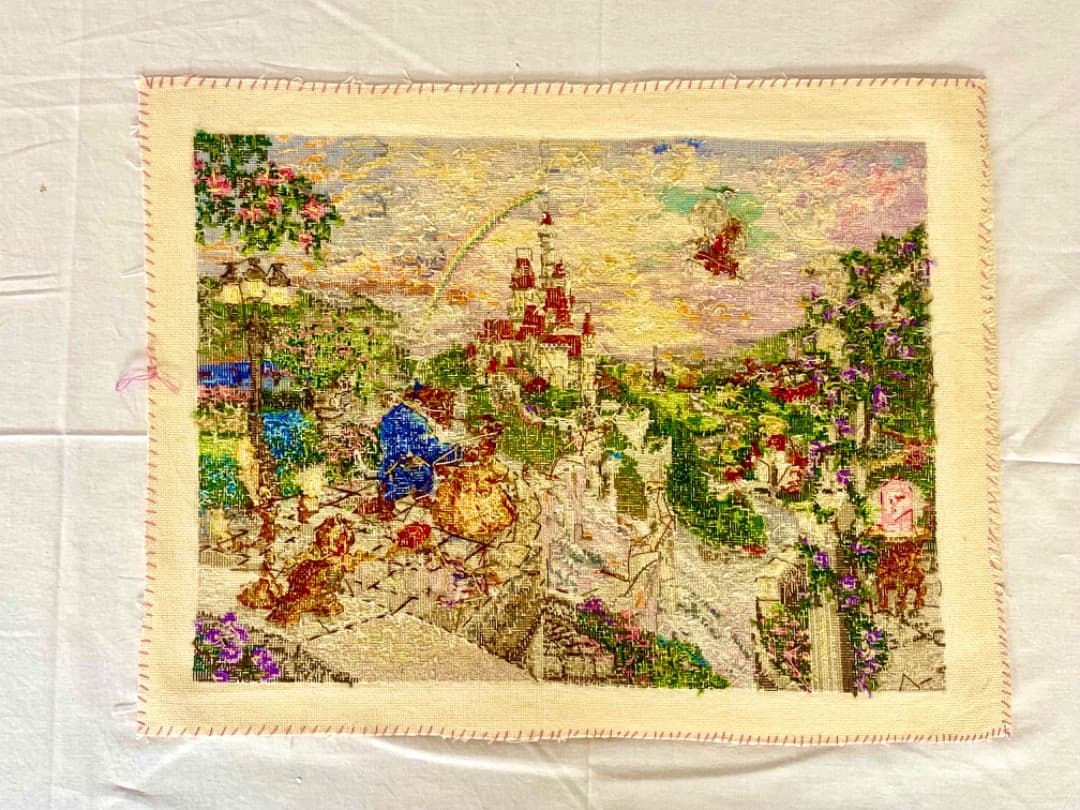 Thomas kinkadeディズニー クロスステッチ 完成品美女と野獣