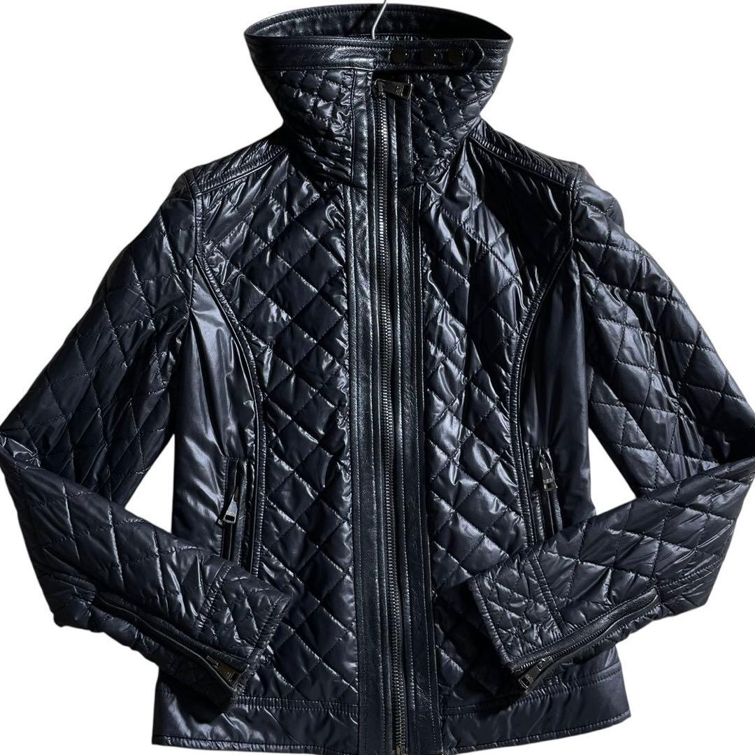 ①ドルチェ&ガッバーナ シングルライダース キルティング ブラック レディース