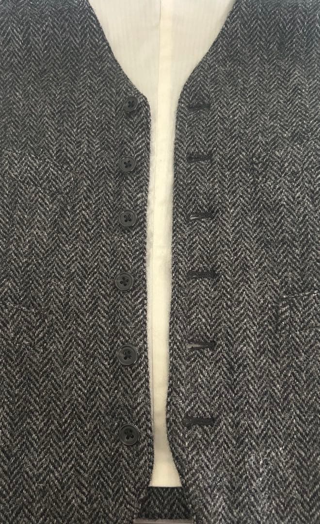 美品 BEAMS PLUS×Harris Tweed ツイードベスト ジレ M