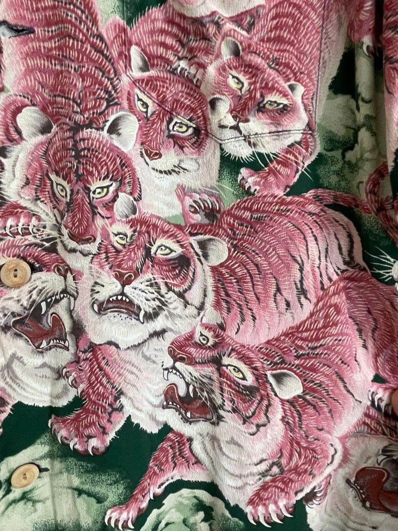 サンサーフスペシャル　百虎　グリーン　ジャンキークラシックス別注　size:L