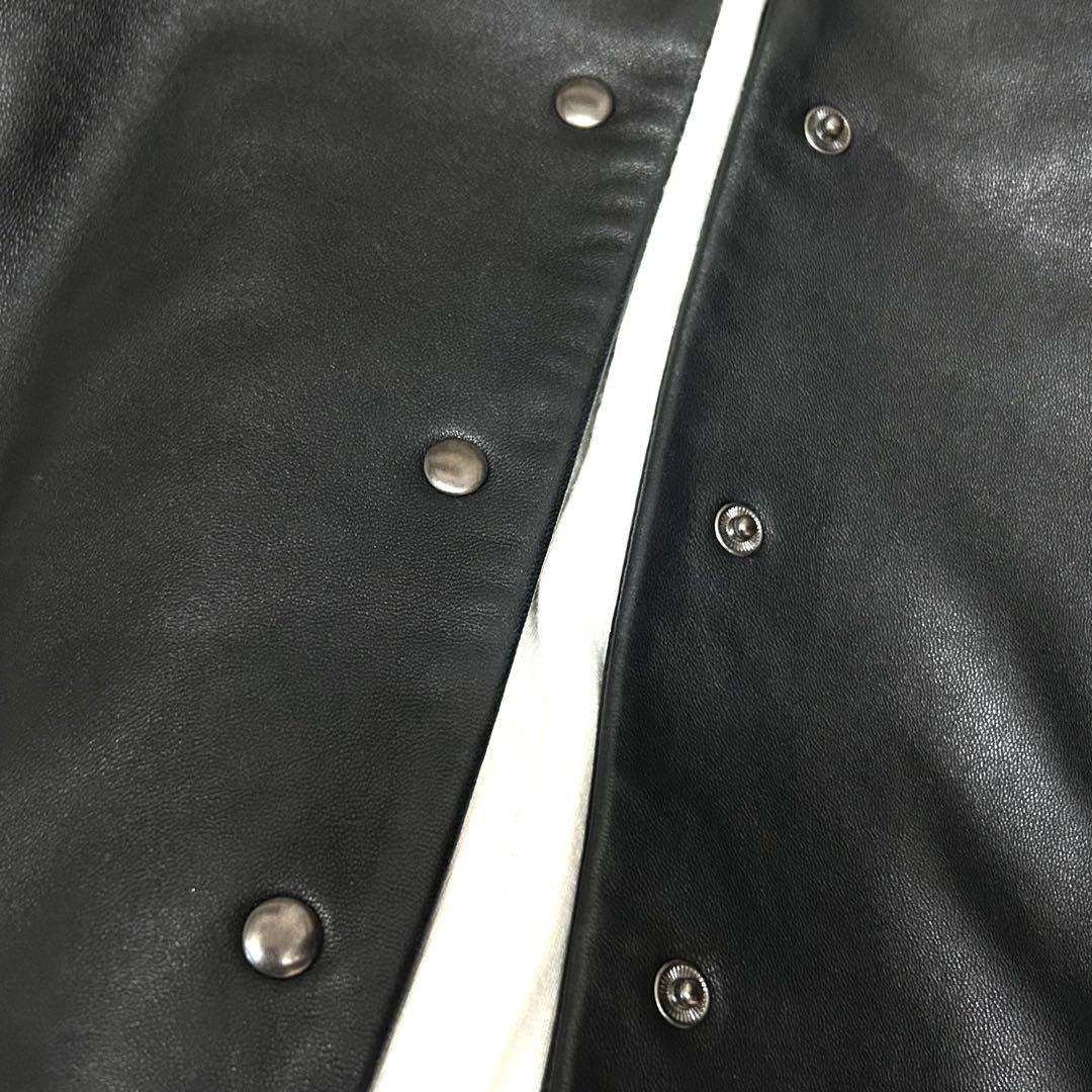 美品 コントワーデコトニエ レザージャケット シルバーボタン ラム ノーカラー