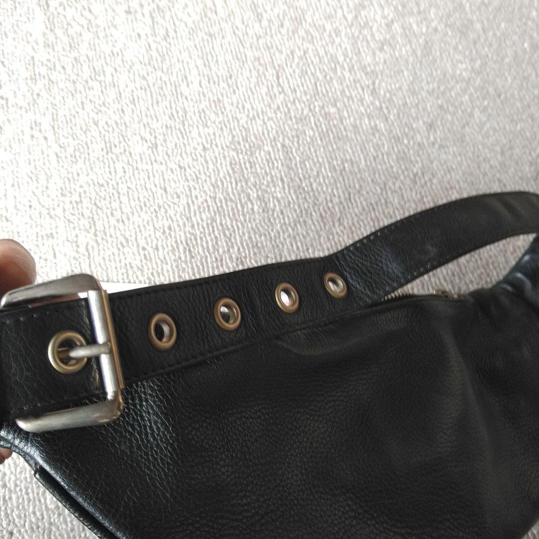 Schott 黒レザー ボディバッグ・ウエストポーチ　インド製　未使用