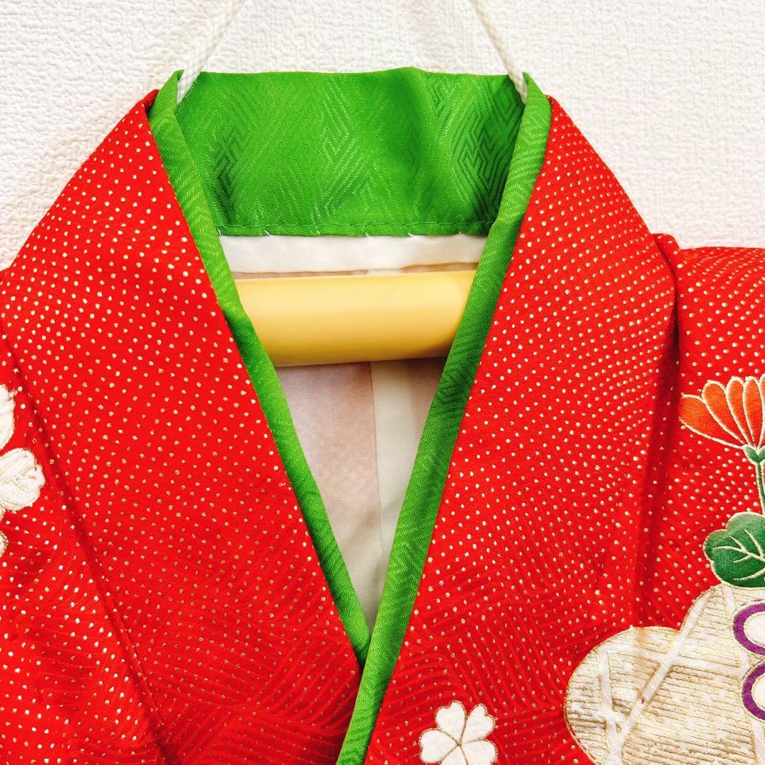 七五三　7歳女の子 　セット　小物セット　正絹袋帯 蝶　5484