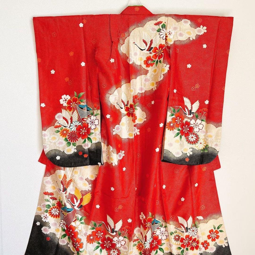 七五三　7歳女の子 　セット　小物セット　正絹袋帯 蝶　5484