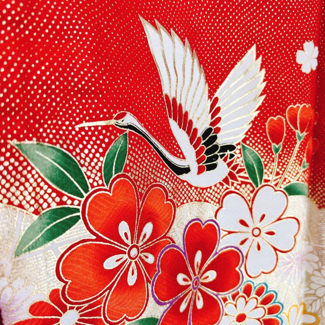 七五三　7歳女の子 　セット　小物セット　正絹袋帯 蝶　5484