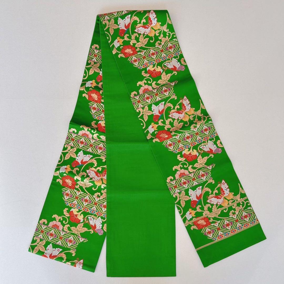 七五三　7歳女の子 　セット　小物セット　正絹袋帯 蝶　5484