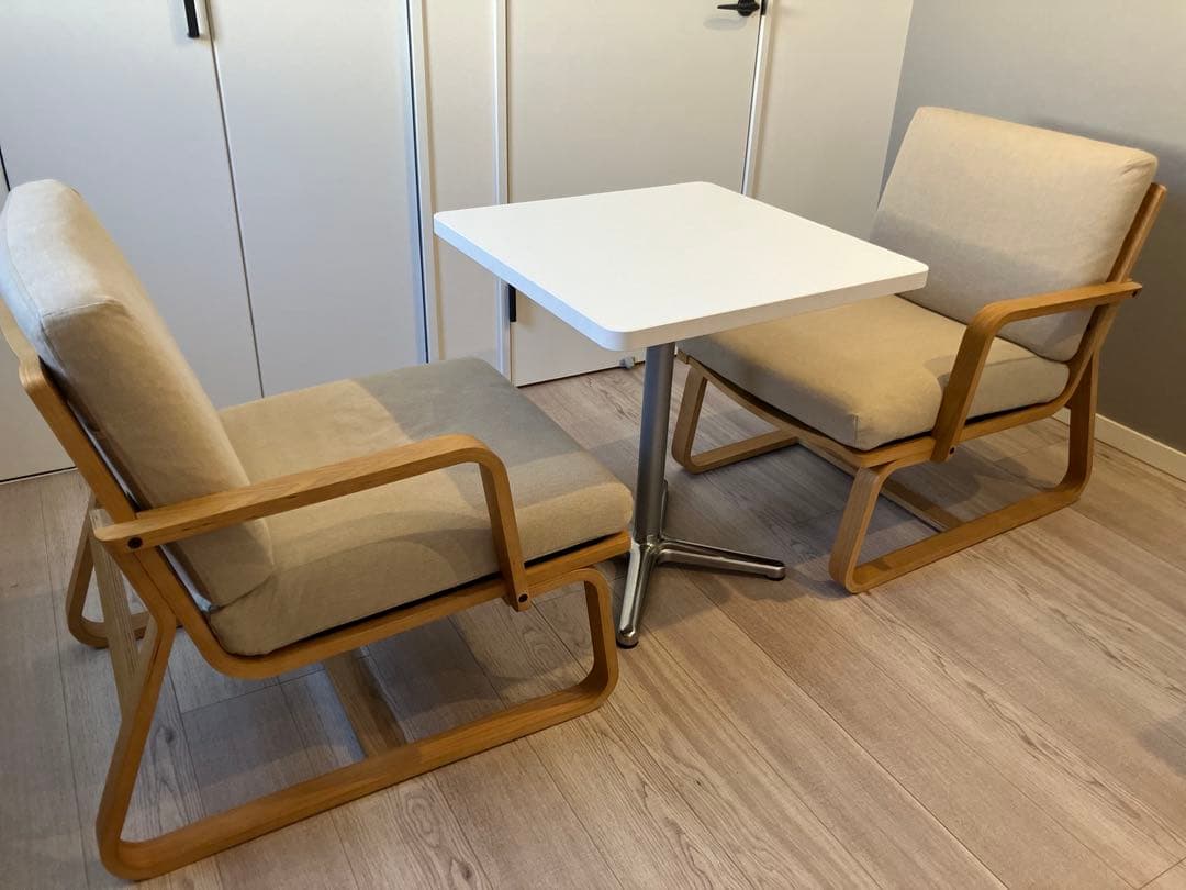 【ソファダイニングに最適】 カフェテーブル/天板 60×60cm、高さ65cm