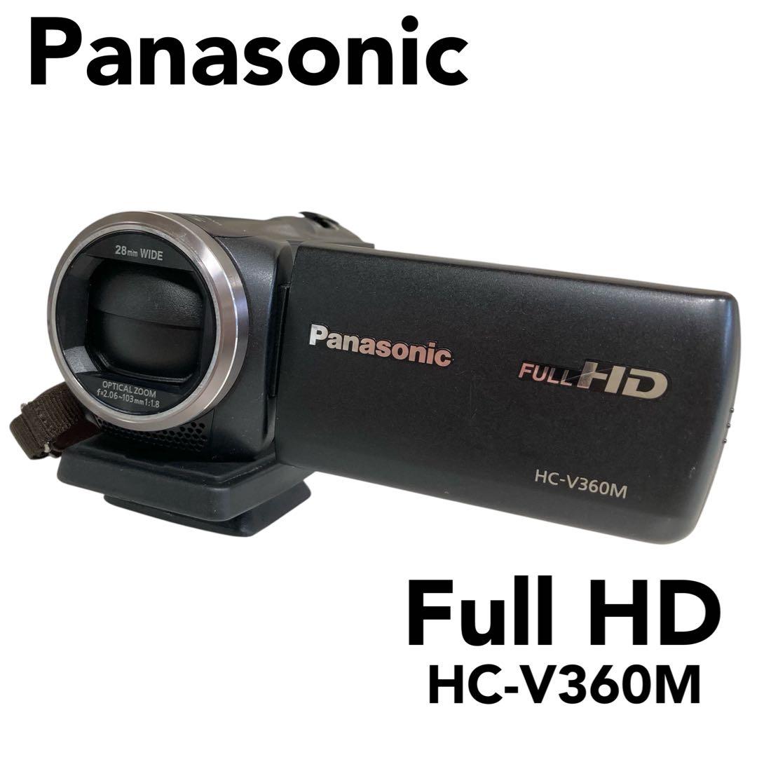 可動品 Panasonic フルHD HC-V360M ビデオカメラ ブラック