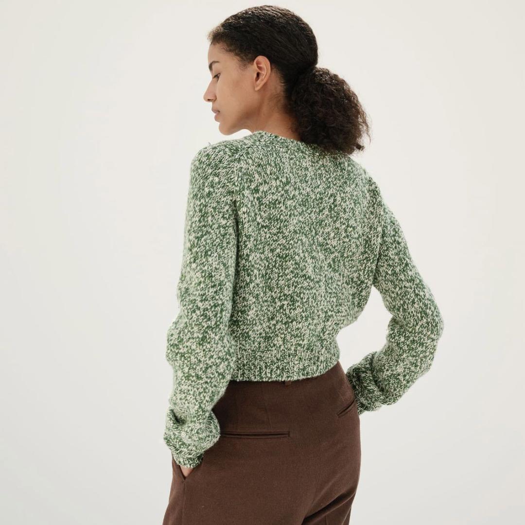 トップス 23AW AURALEE SILK WOOL CAMEL MIX KNIT 1