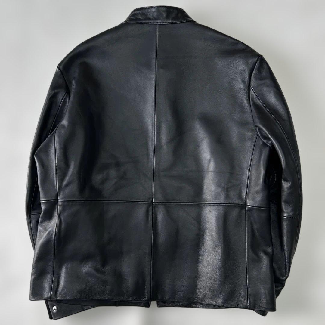 新品 25AWコムサメン 羊革ラムレザー シングルライダースジャケットM 現行