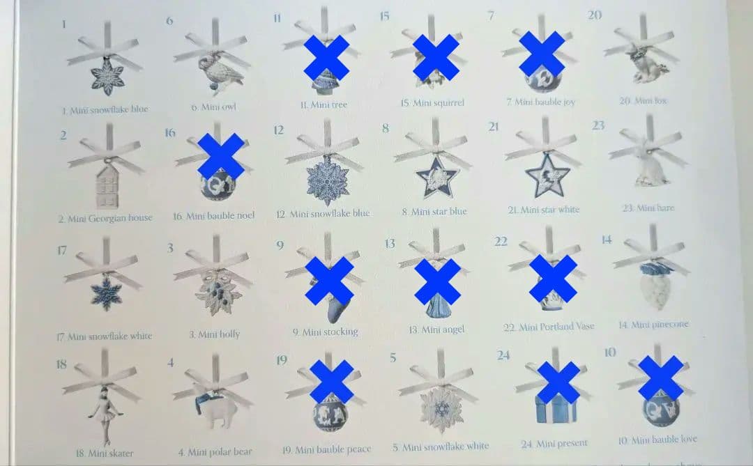 ウェッジウッド　アドベントカレンダー　バラ