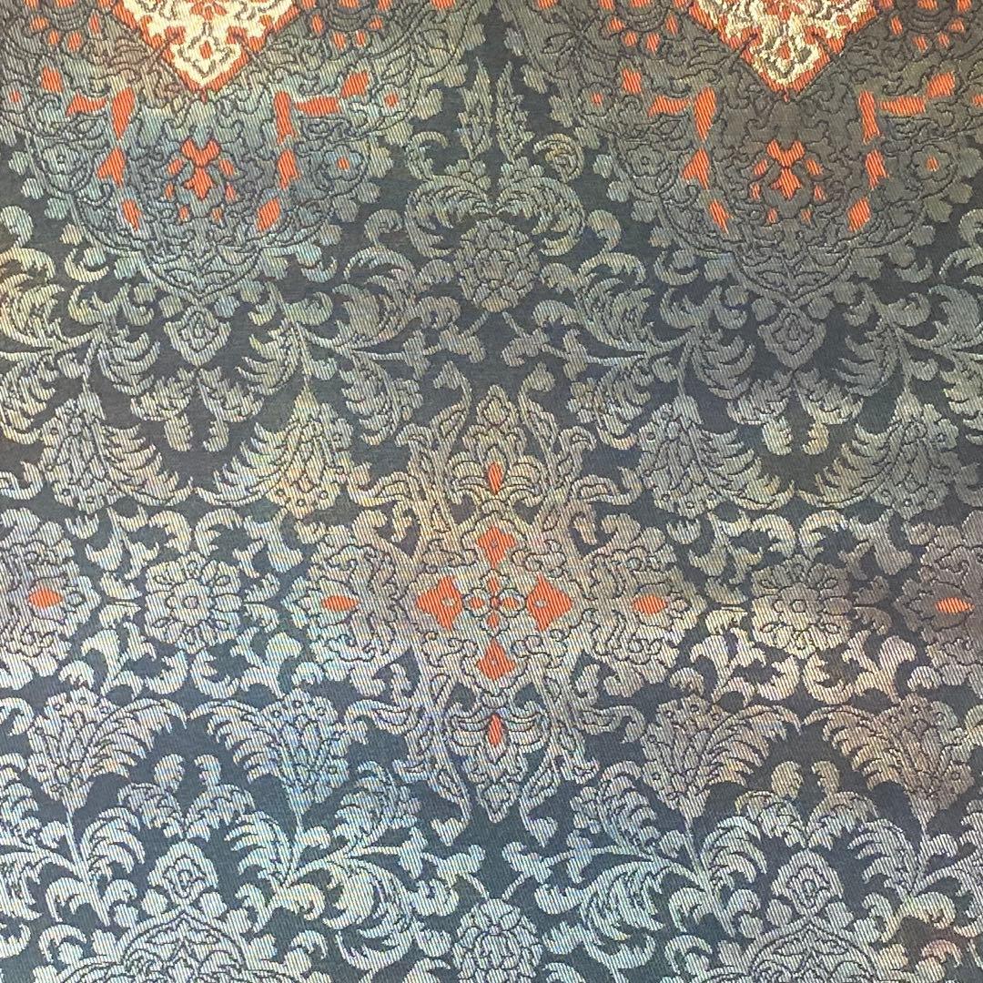 table runner 「花更紗」帯リメイク　正絹　西陣織　長尺