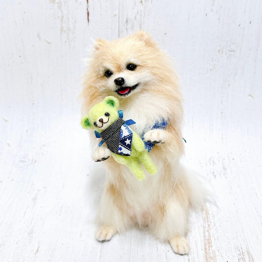 ひらりん。 羊毛フェルト 犬 ポメラニアン